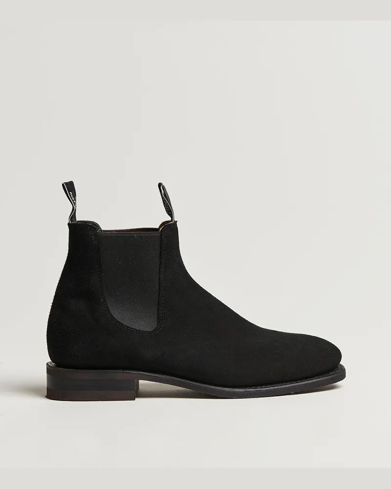 R.M.Williams Comfort Craftsman G Boot Black Suede Schwarz