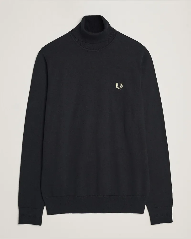 Fred Perry Classic Rollnock Jumper Black Schwarz