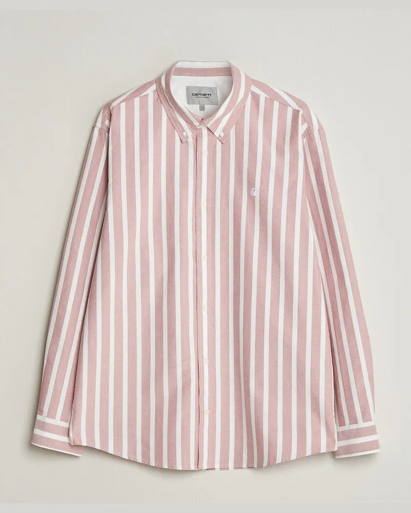 Carhartt WIP Deven Striped Oxford Shirt Oxide Red Rot