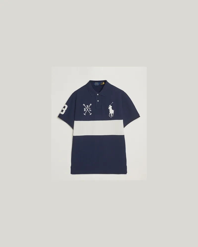 Ralph Lauren Custom Slim Block Stripe Polo Newport Navy/Nevis Blau