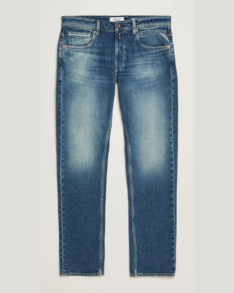Replay Grover Heritage Original Stretch Jeans Medium Blue Blau