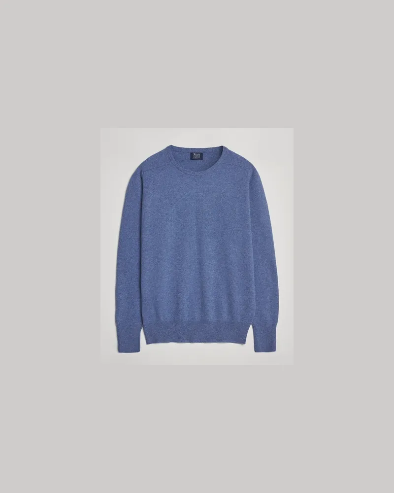 William Lockie Melrose Cashmere Crew Neck Blue Blau
