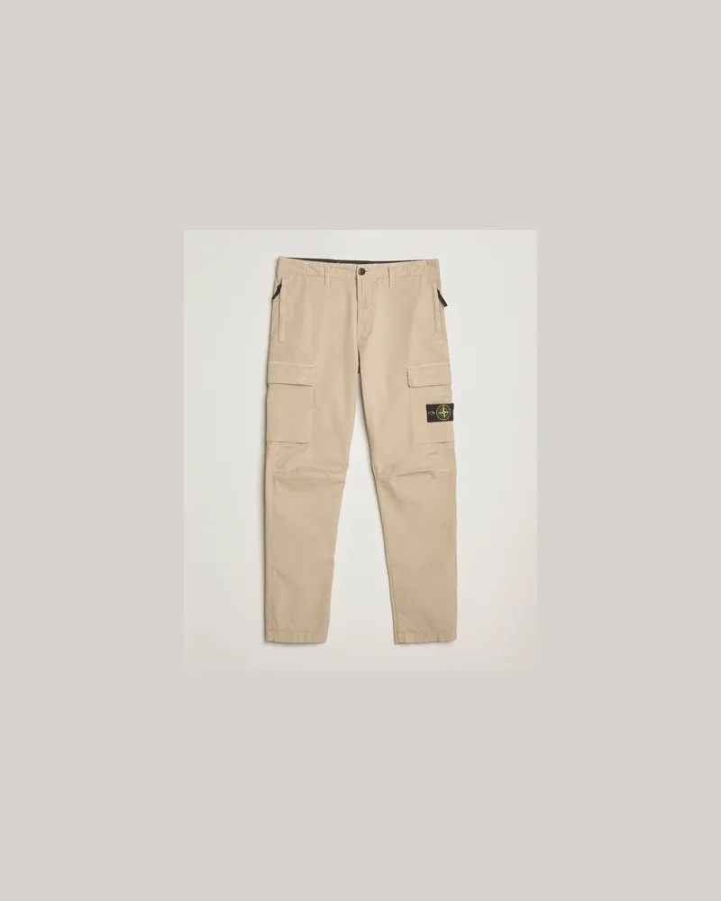 Stone Island Supima Cotton Stretch Cargo Trousers Desert Beige