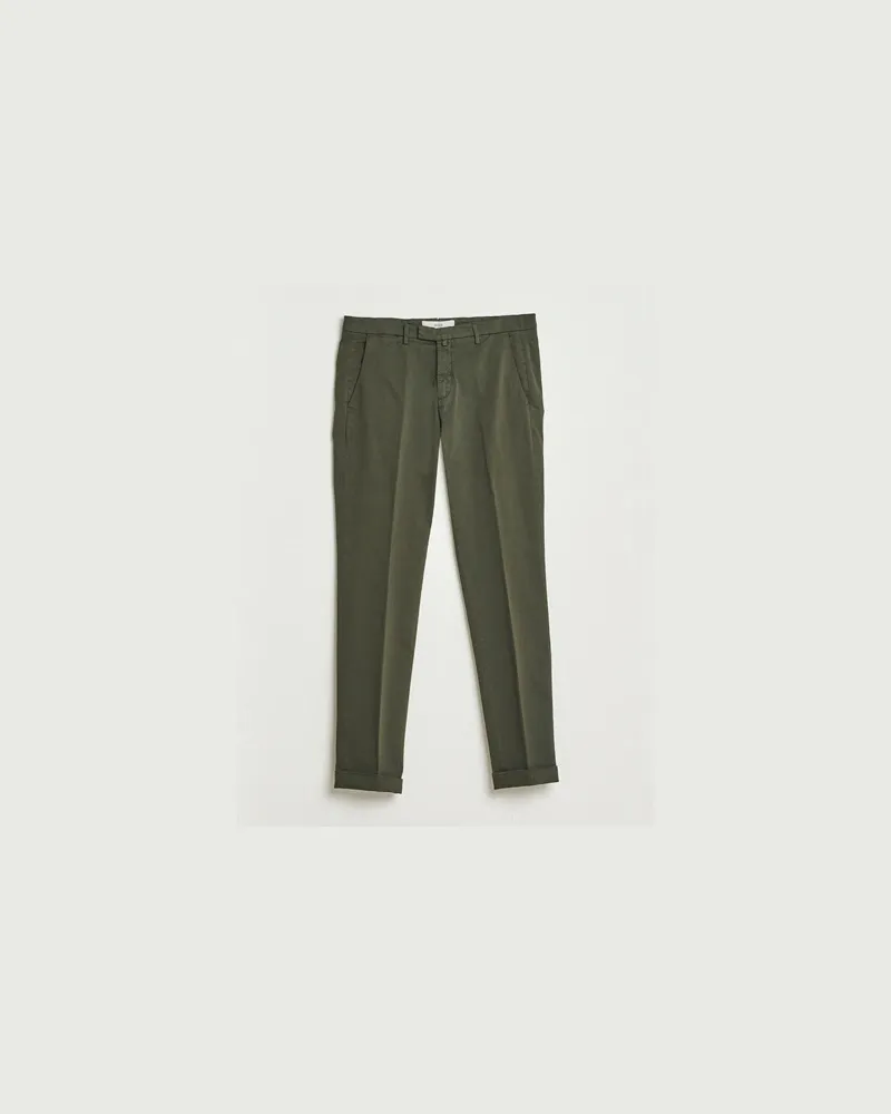 Briglia 1949 Slim Fit Cotton Stretch Chino Military Grün