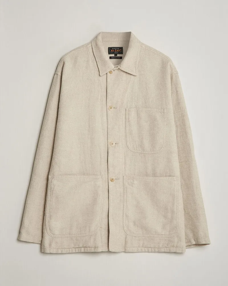 Beams Plus MIL Chore Jacket Off White Weiß
