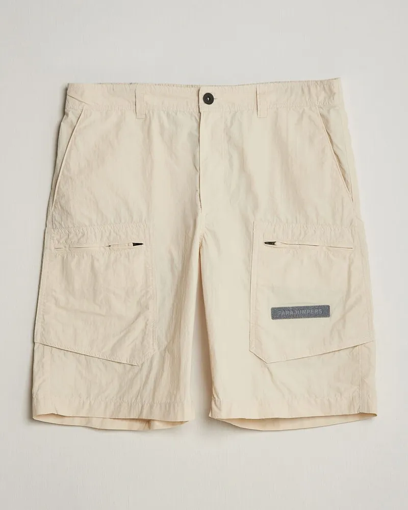 Parajumpers Lex Smash Peached Nylon Shorts Bone Beige
