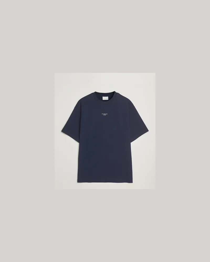 Drôle de Monsieur Classic Slogan T-Shirt Navy Blau