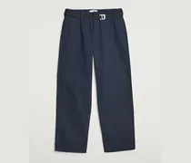 Marina Yard Dyed Stretch Gabardine Trousers Navy