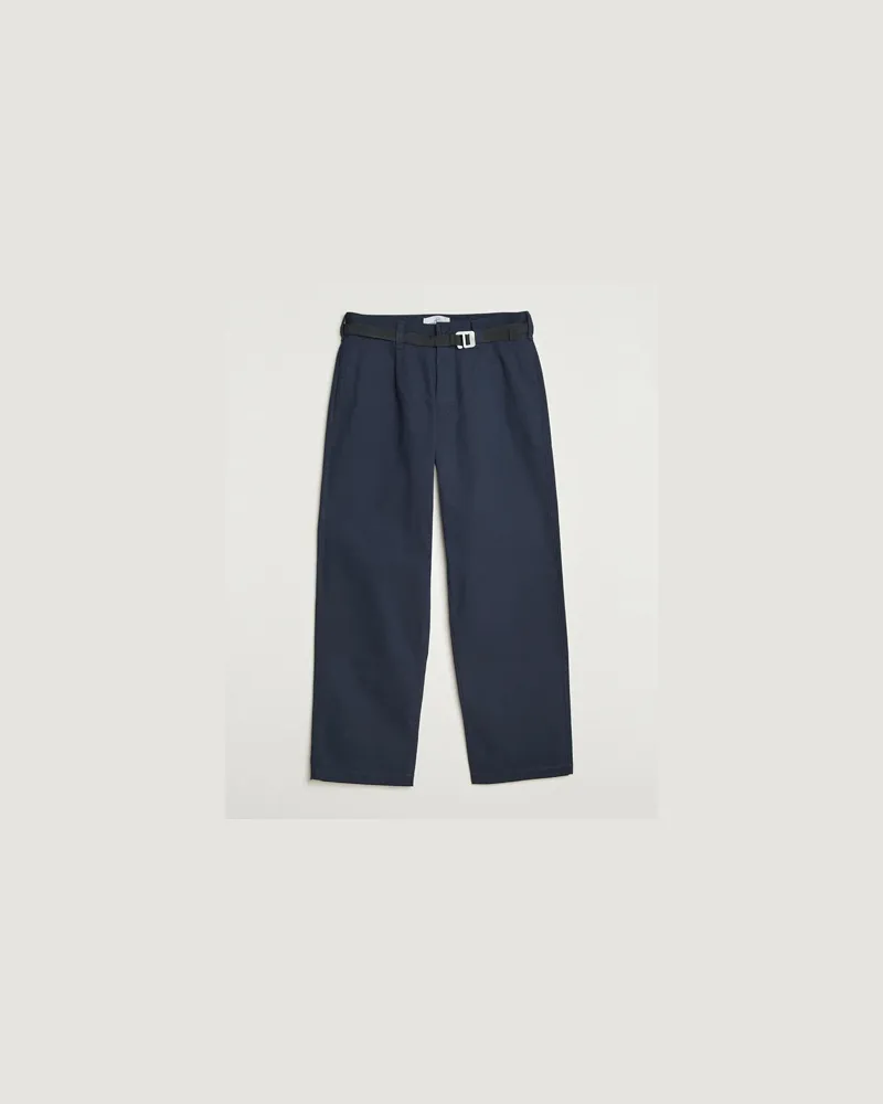 Stone Island Marina Yard Dyed Stretch Gabardine Trousers Navy Blau
