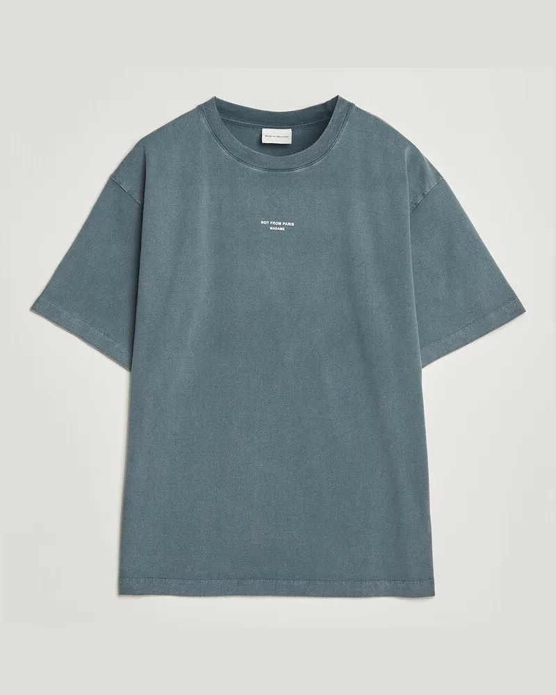 Drôle de Monsieur Classic Slogan T-Shirt Dark Grey Grau