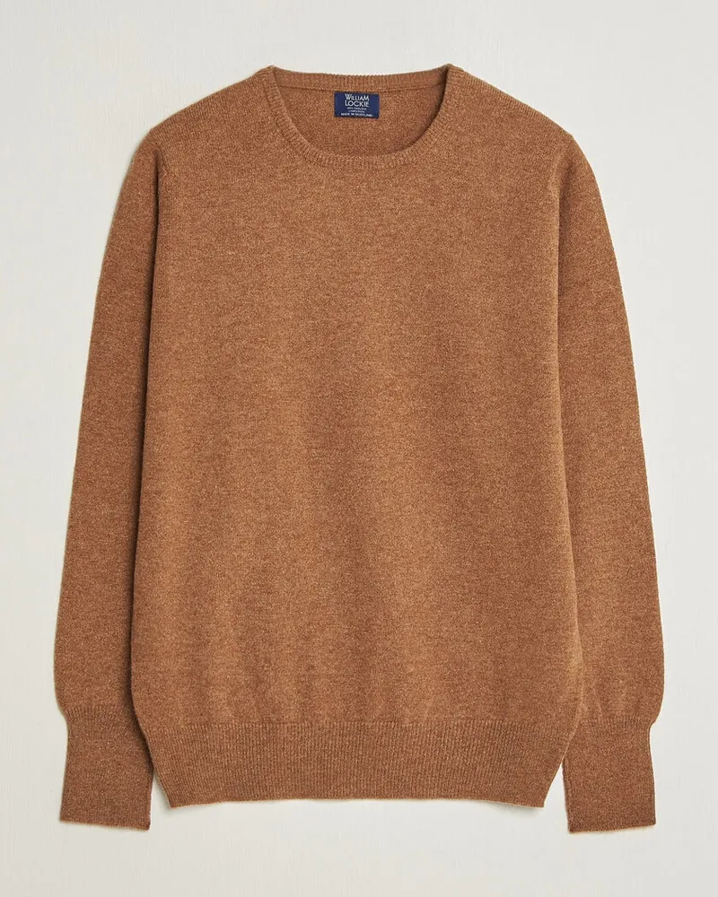 William Lockie Rob Lambswool Crewneck Driftwood Braun