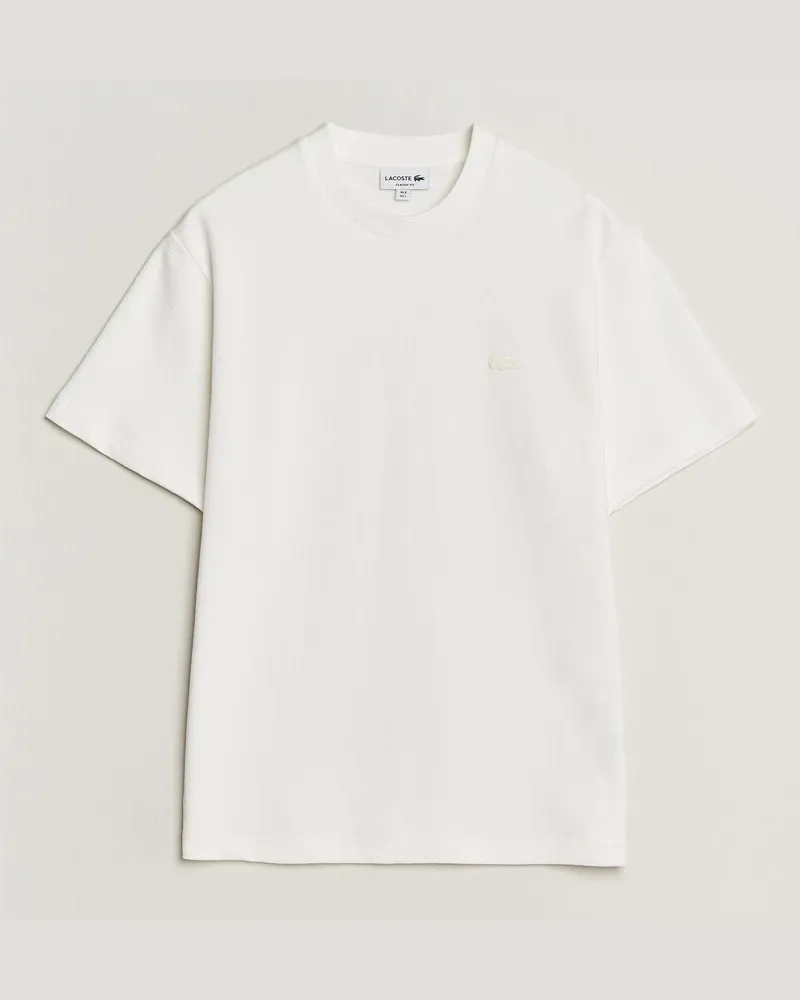 Lacoste Textured Cotton T-Shirt Flour Beige