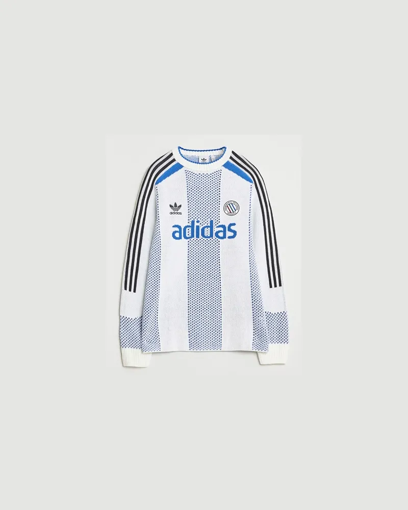 adidas Knitted Football Sweater White Weiß