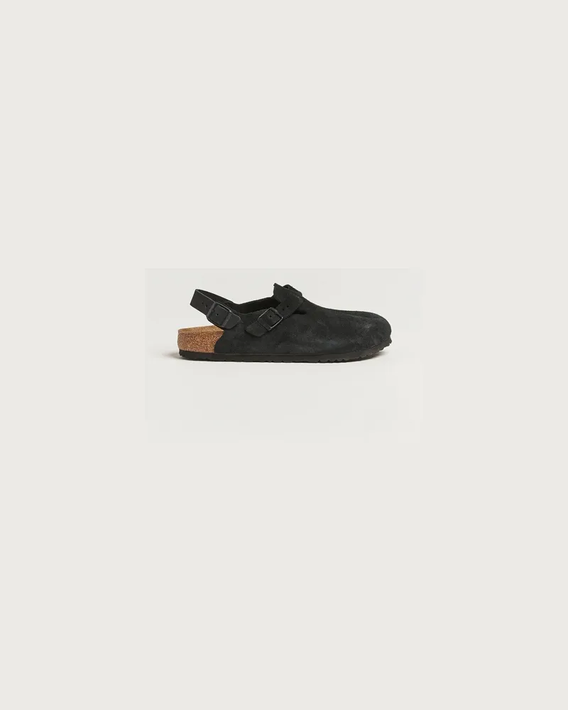 Birkenstock Tokio Classic Footbed Black Suede Schwarz