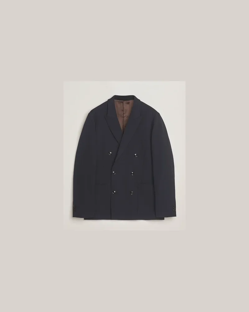 NN 07 Jordin Wool Double Breasted Blazer Deep Navy Blau