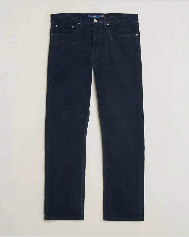 Ralph Lauren Stretch Corduroy Straight Fit Pants Aviator Navy Blau