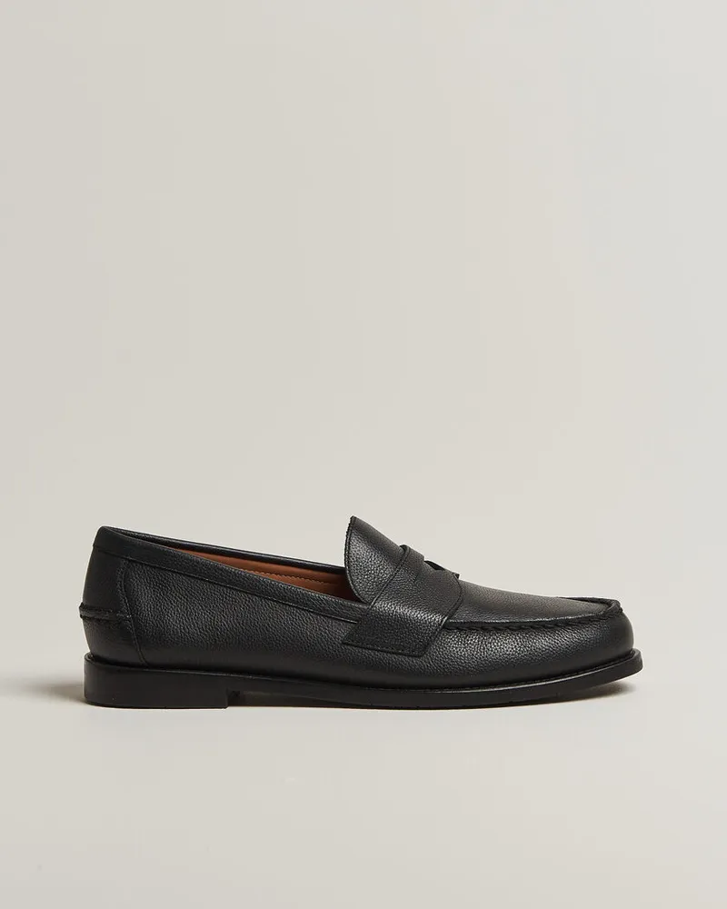 Ralph Lauren Alston Penny Loafer Black Pebble Calf Schwarz