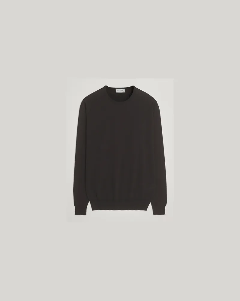 John Smedley Lundy Extra Fine Merino Crew Neck Faulkner Brown Braun