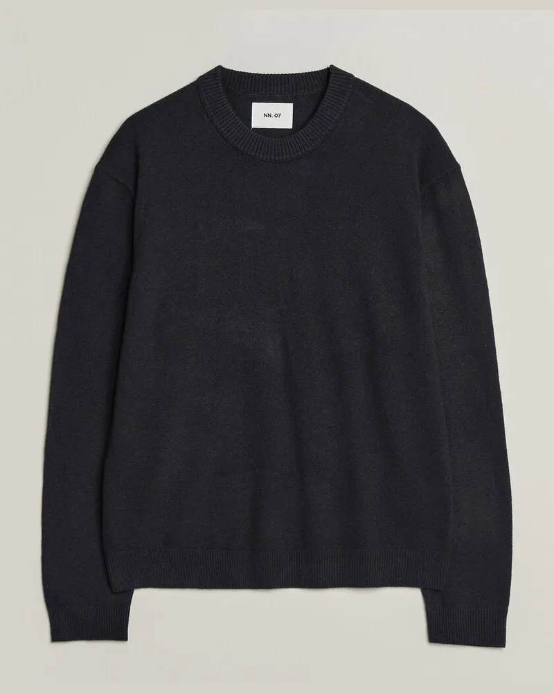 NN 07 Raz Lambswool Knitted Sweater Deep Navy Blau