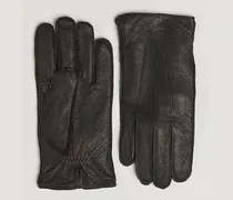 Cashmere Lined Leather Glove Black