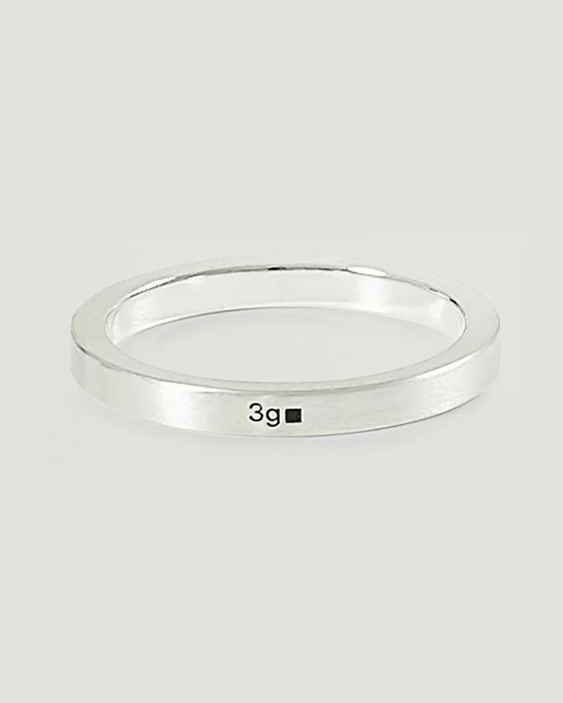 Le Gramme Ribbon Brushed Ring Sterling Silver 3g Silber