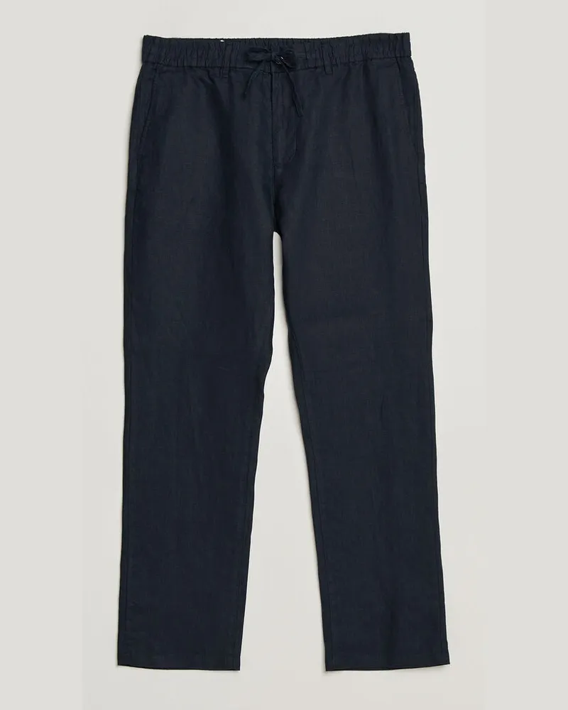 Gant Regular Fit Linen Drawstring Pants Evening Blue Blau