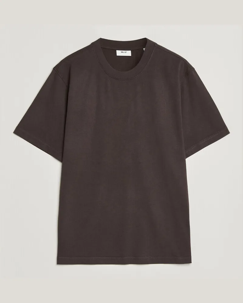 NN 07 Adam Crew Neck T-Shirt Dusky Port Braun