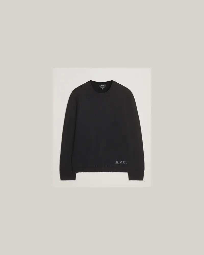 A.P.C. Edward Wool Knitted Sweater Black Schwarz