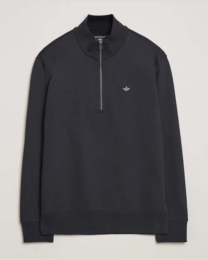 Dockers Quarter Zip Fleece Black Schwarz
