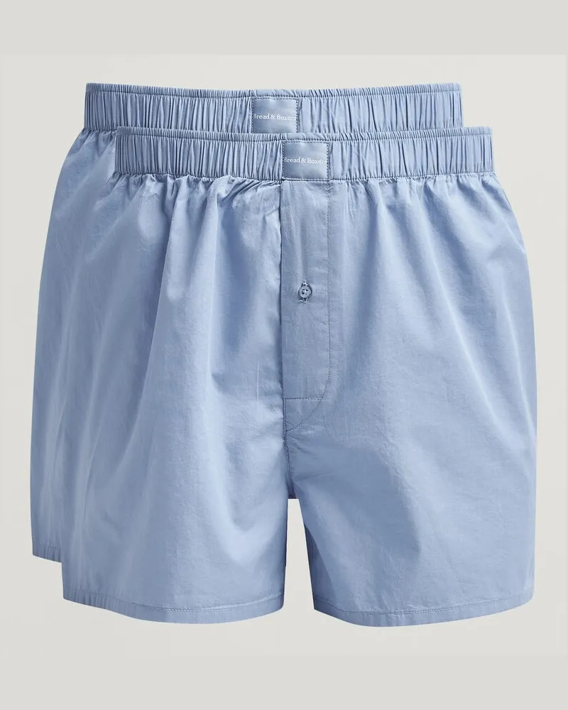 Bread & Boxers 2-Pack Boxer Shorts Air Blue Blau
