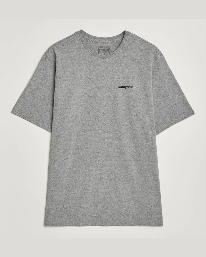 Patagonia P-6 Logo T-Shirt Gravel Heather Grau
