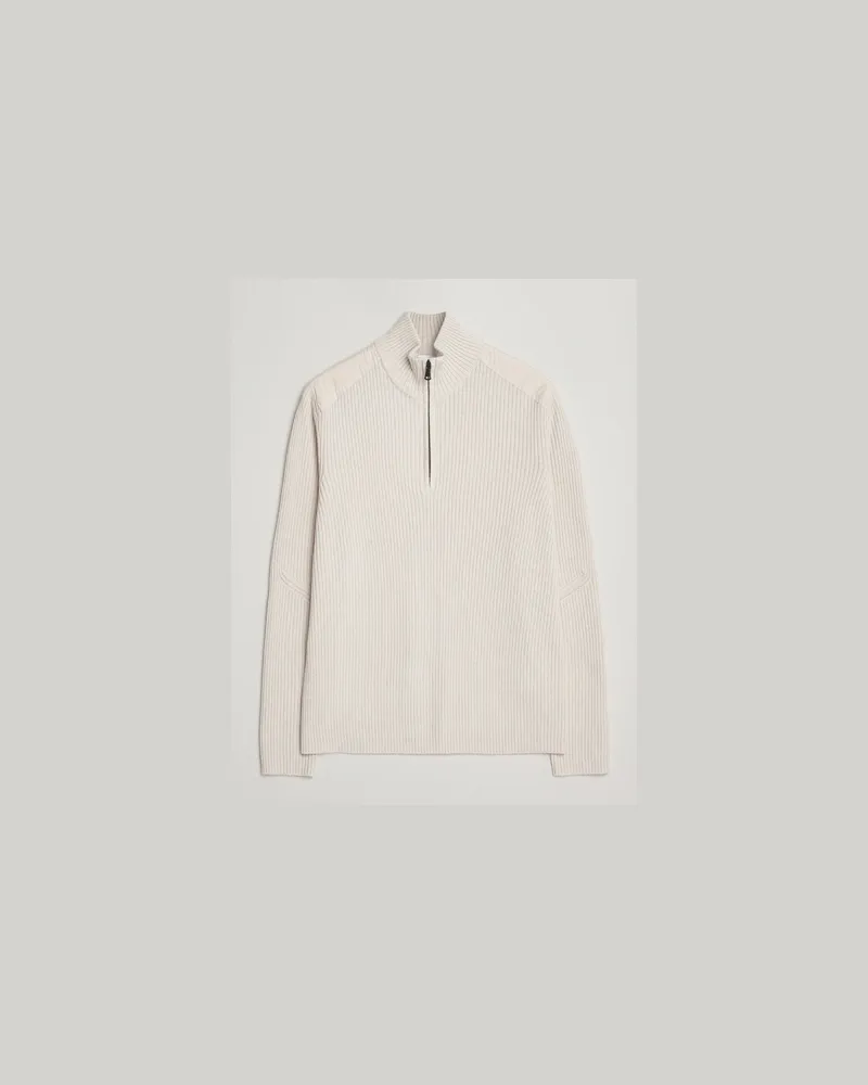 J.Lindeberg Martin Knitted Hybrid Half Zip Moonbeam Beige