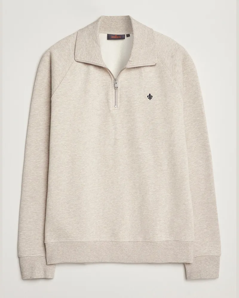 Morris Maryon Half Zip Sweatshirt Khaki Beige