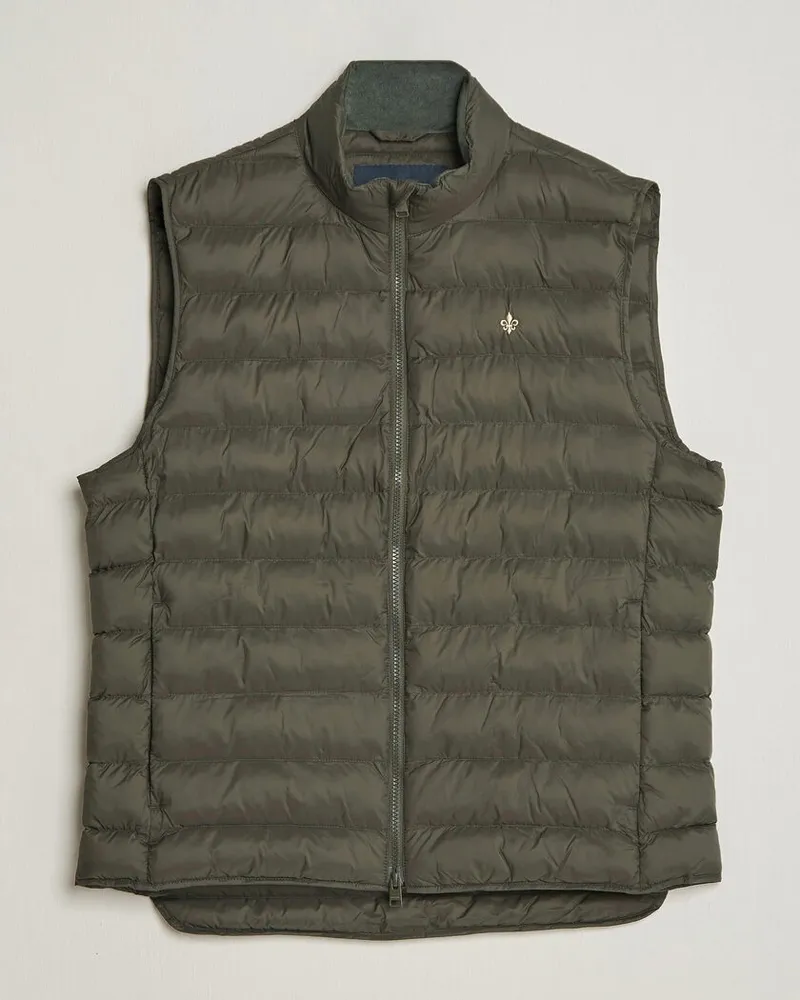 Morris Norfolk Liner Vest Olive Grün