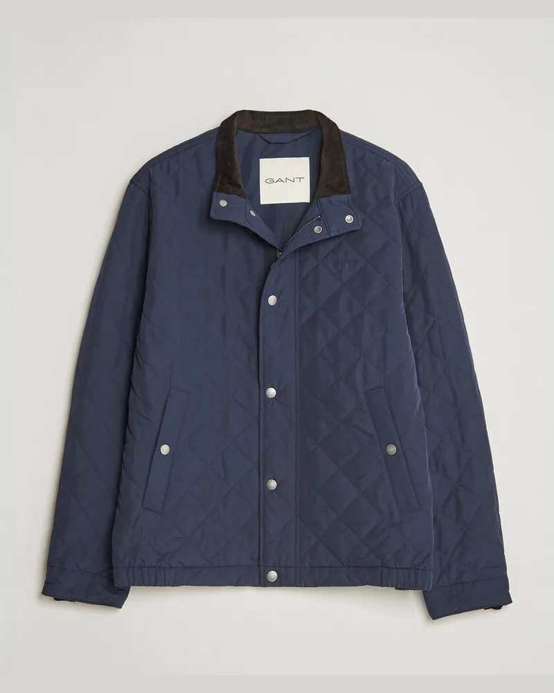 Gant Classic Quilted Jacket Evening Blue Blau