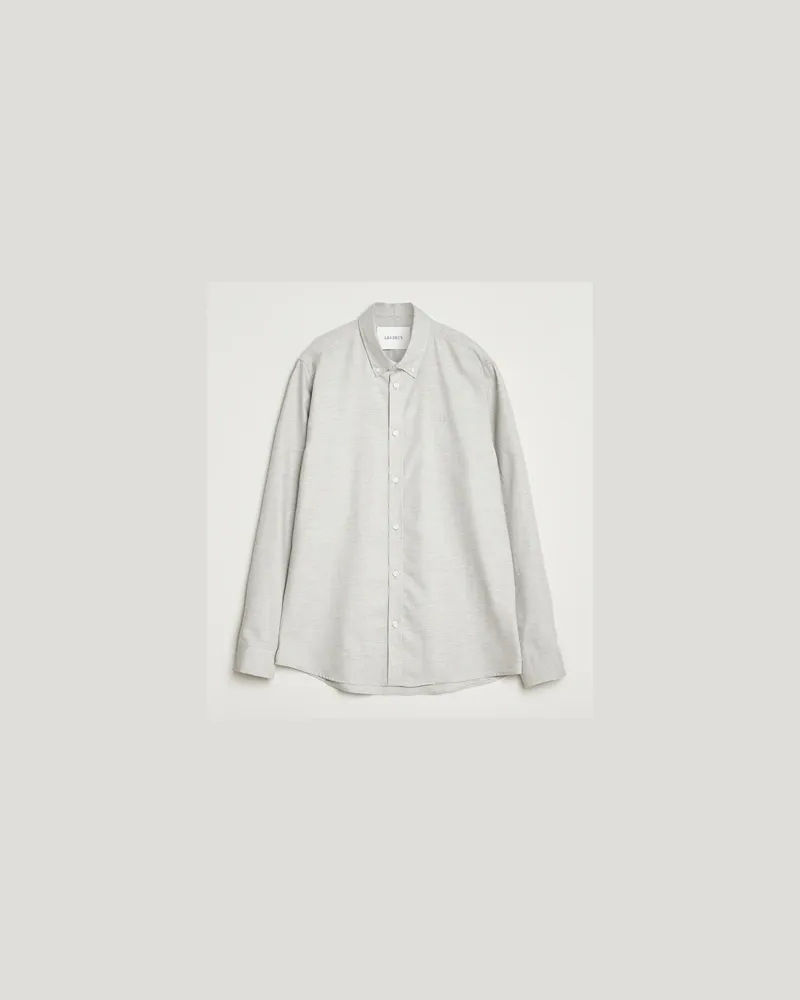 LES DEUX Dessert Reg Flannel Shirt Grey Melange Grau