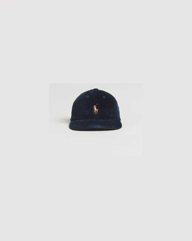 Ralph Lauren Corduroy Cap Aviator Navy Blau