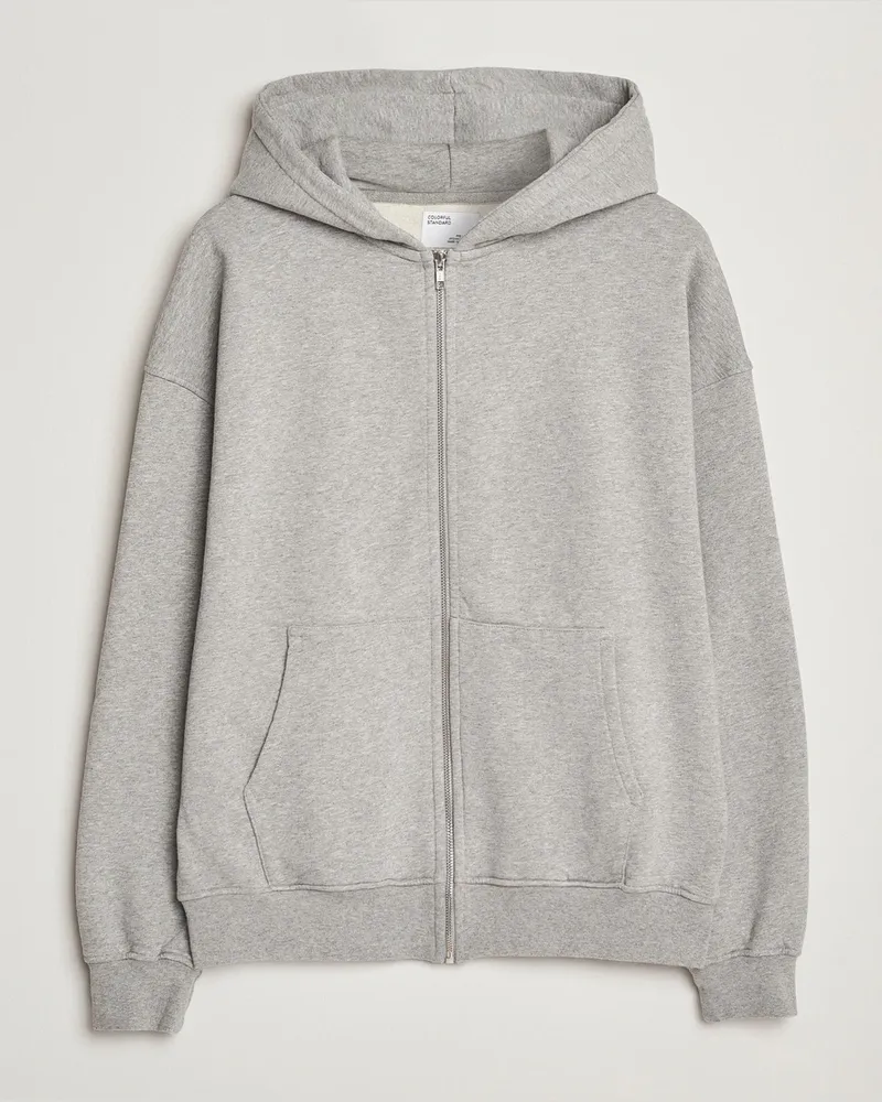 COLORFUL STANDARD Classic Organic Full Zip Hoodie Heather Grey Grau