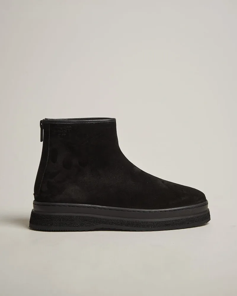 Gant Blistown Shearling Suede Curling Boot Black Schwarz