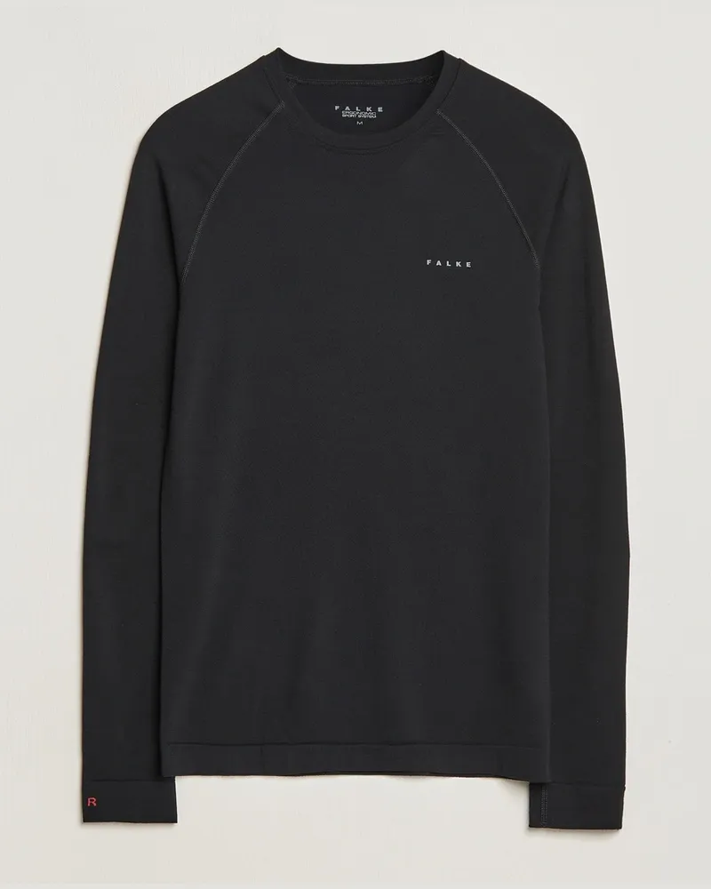 Falke Sport Long-sleeve shirt Wool-Tech Light Black Schwarz