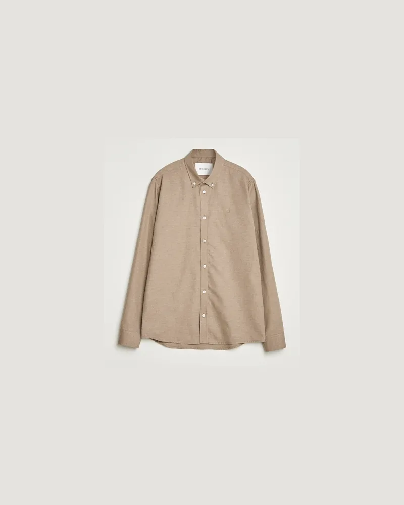 LES DEUX Dessert Reg Flannel Shirt Light Brown Braun