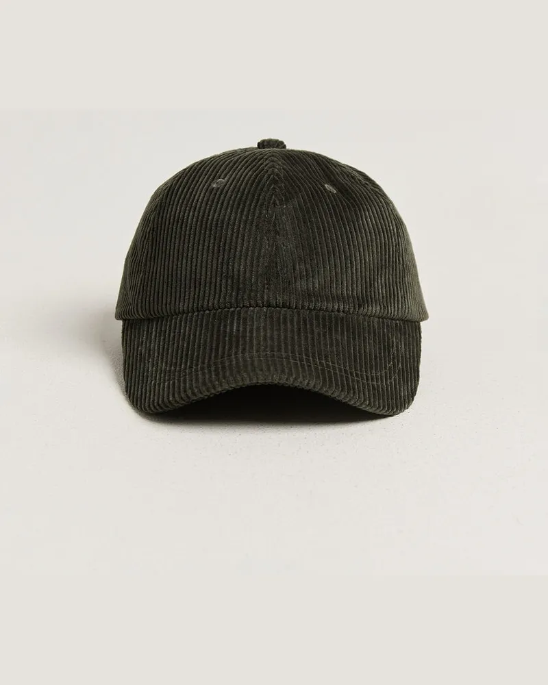 NN 07 Corduroy Dad Cap Dark Army Grün
