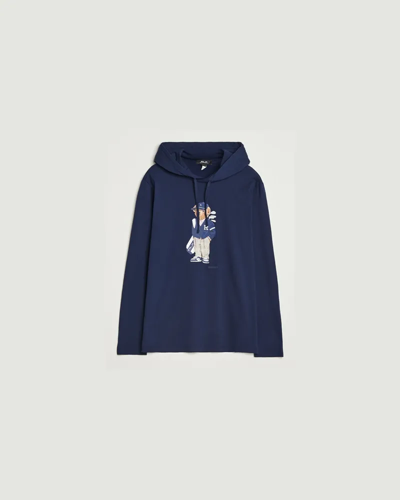 Ralph Lauren Jersey Bear Hoodie Refined Navy Blau