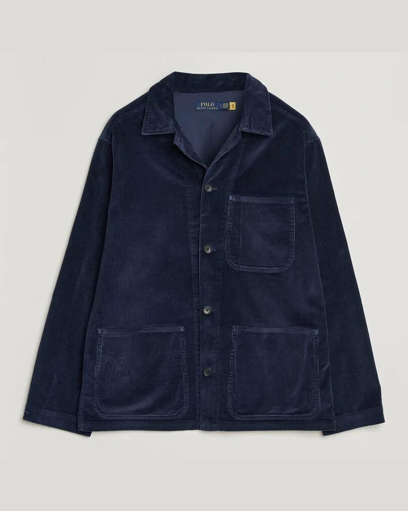Ralph Lauren Corduroy Overshirt Newport Navy Blau