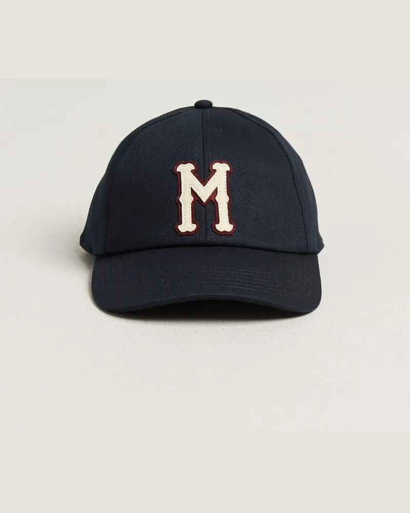 Moncler College Logo Baseball Cap Navy Blau