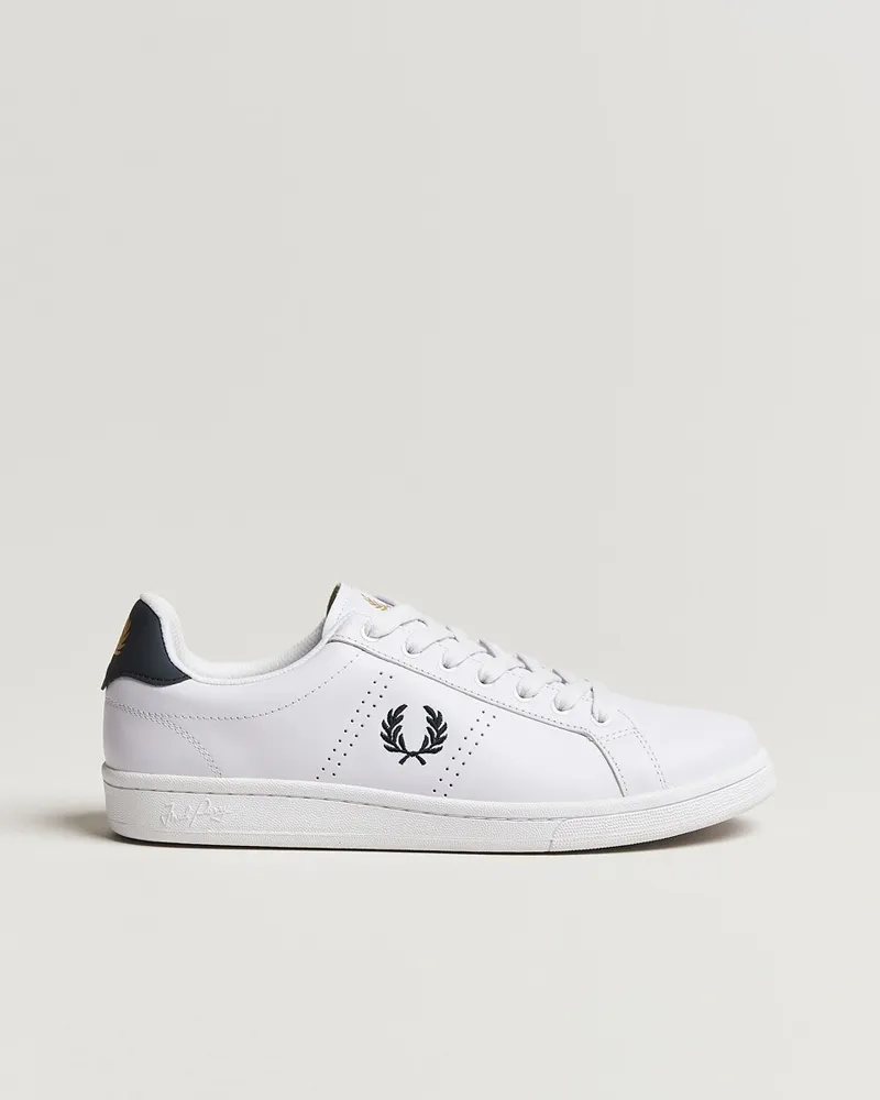 Fred Perry B721 Leather Sneakers White/Navy Weiß