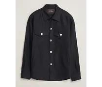 Maverick Leinen Shirt Jacket Black
