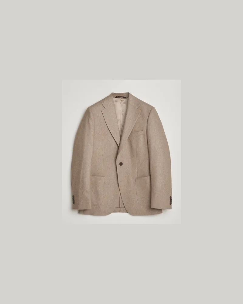 Morris Flannel Wool Blazer Khaki Beige