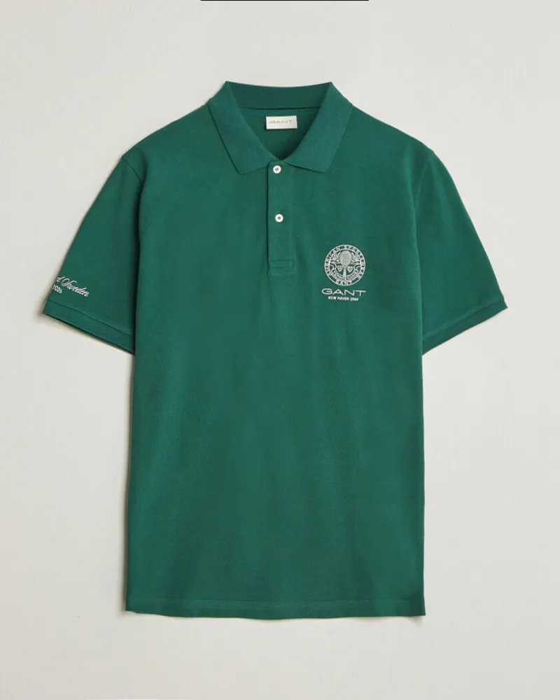 Gant Tournament Pique Green Grün