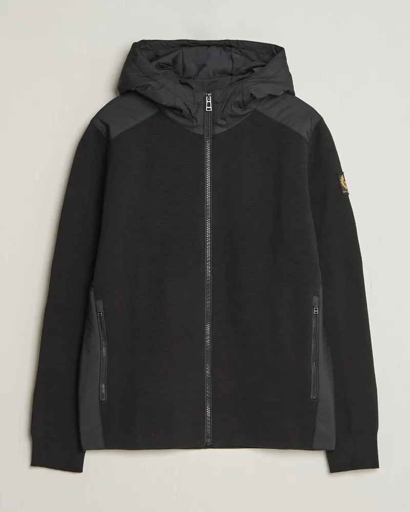 Belstaff Console Hooded Hybrid Jacket Black Schwarz